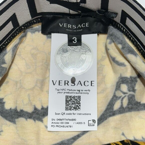 NWT Versace Barocco Greca Underwear Trunk Boxer Briefs Black Gold Size IT 3/ S - Picture 9 of 11